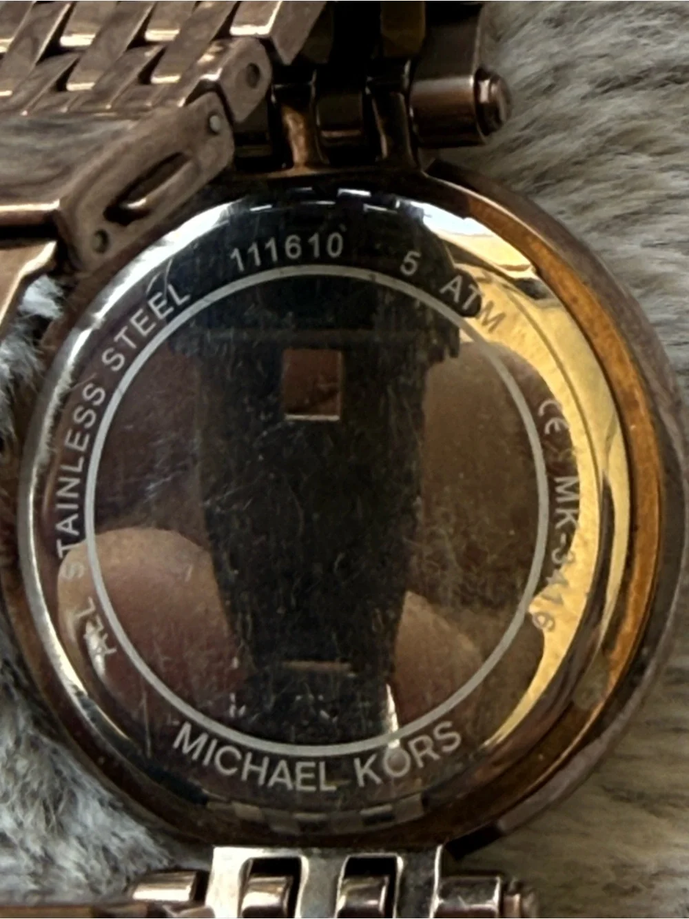 Michael Kors Men's Rose Brown Stainless Steel Watch with Crystal Bezel